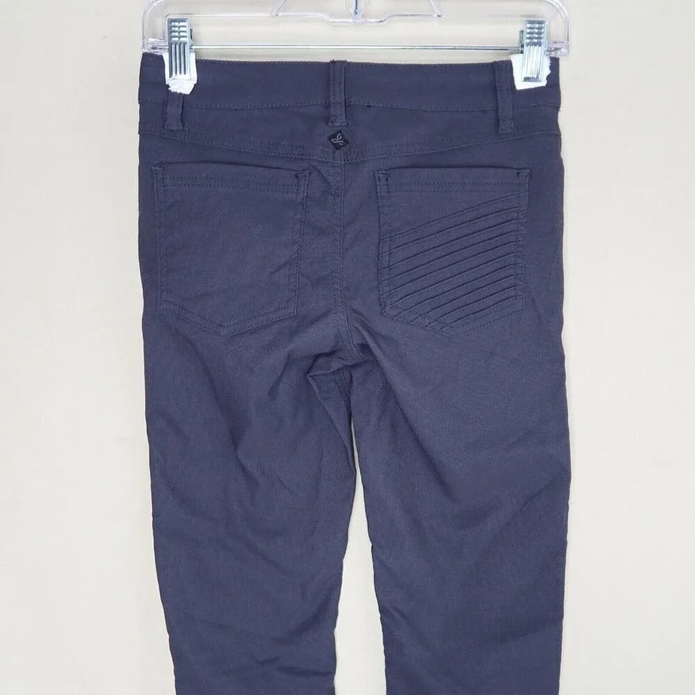 prAna Brenna Gray Moto Skinny Jeans Pants Trousers Low Rise Stretch EUC Womens 0 - Picture 10 of 14